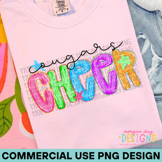 Cougars Cheer PNG Design