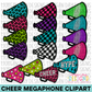 Cheer Megaphone Clipart Bundle