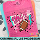 Preppy Game Day Football PNG