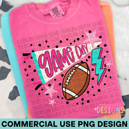 Preppy Game Day Football PNG