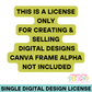 Digital Design License – Single Canva Frame Alpha