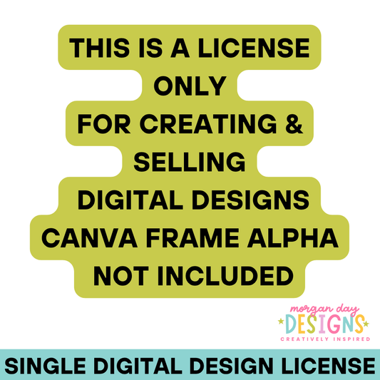 Digital Design License – Single Canva Frame Alpha