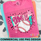 Preppy Game Day Baseball PNG