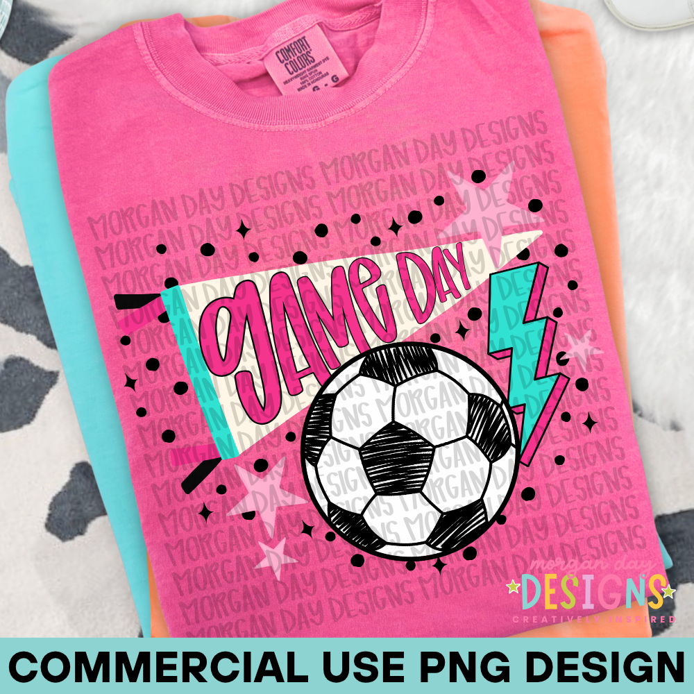 Preppy Game Day Soccer PNG