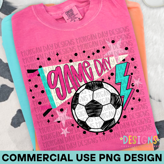 Preppy Game Day Soccer PNG