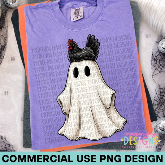 Ghost with Chicken PNG