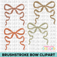Fall Brushstroke Bow Clipart Bundle