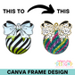 Coquette Ornament Canva Frame