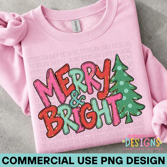 Merry and Bright PNG