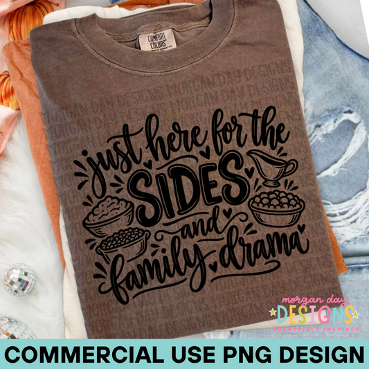 Just Here for the Sides and Family Drama PNG
