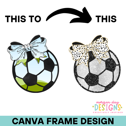 Coquette Soccer Canva Frame