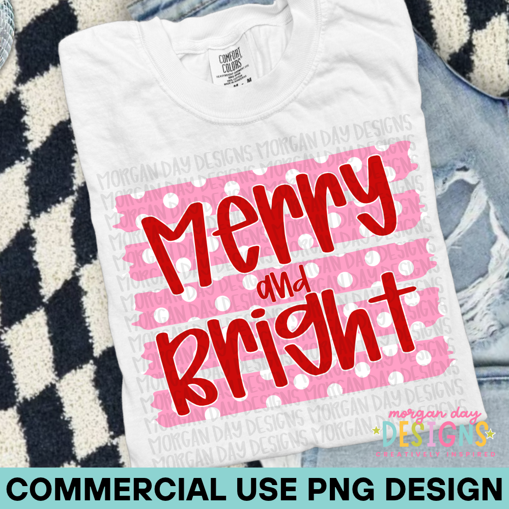 Merry and Bright Stripes PNG
