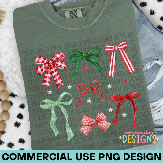 Christmas Bow Collage PNG