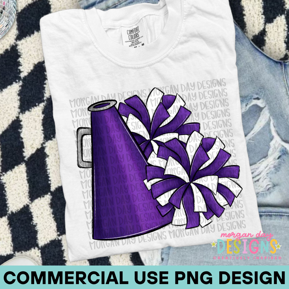 Cheer Purple PNG Design
