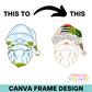 Santa Canva Frame