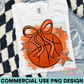 Preppy Basketball Orange PNG Design