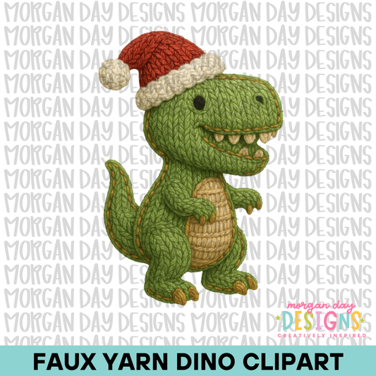 Faux Yarn Dino Clipart