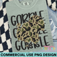 Gobble Gobble Glitter Camo Turkey PNG