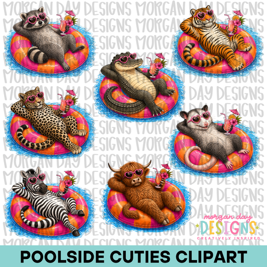 Poolside Cuties Clipart Bundle