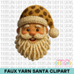 Faux Yarn Santa Clipart