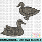 Camo Ducks PNG Bundle