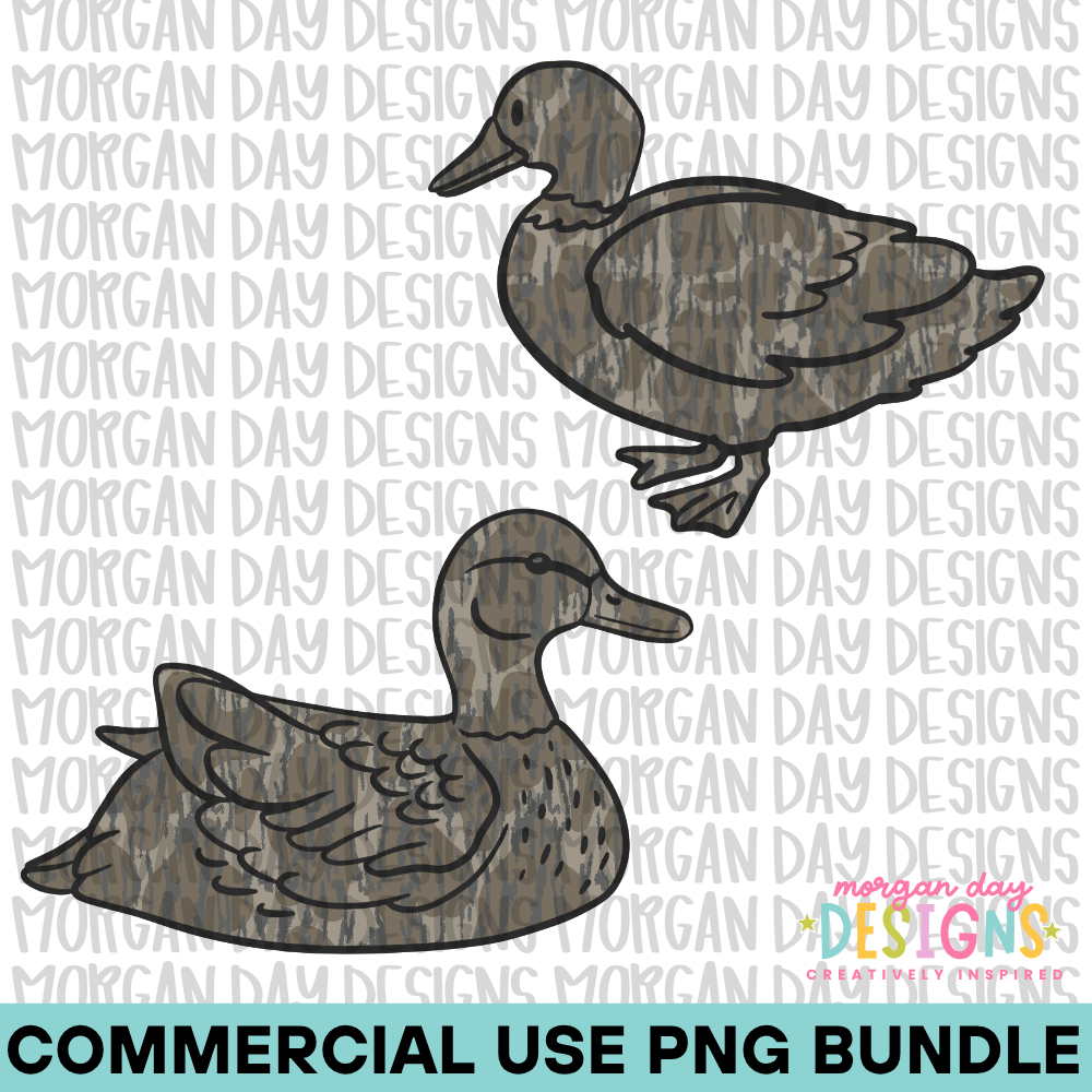 Camo Ducks PNG Bundle