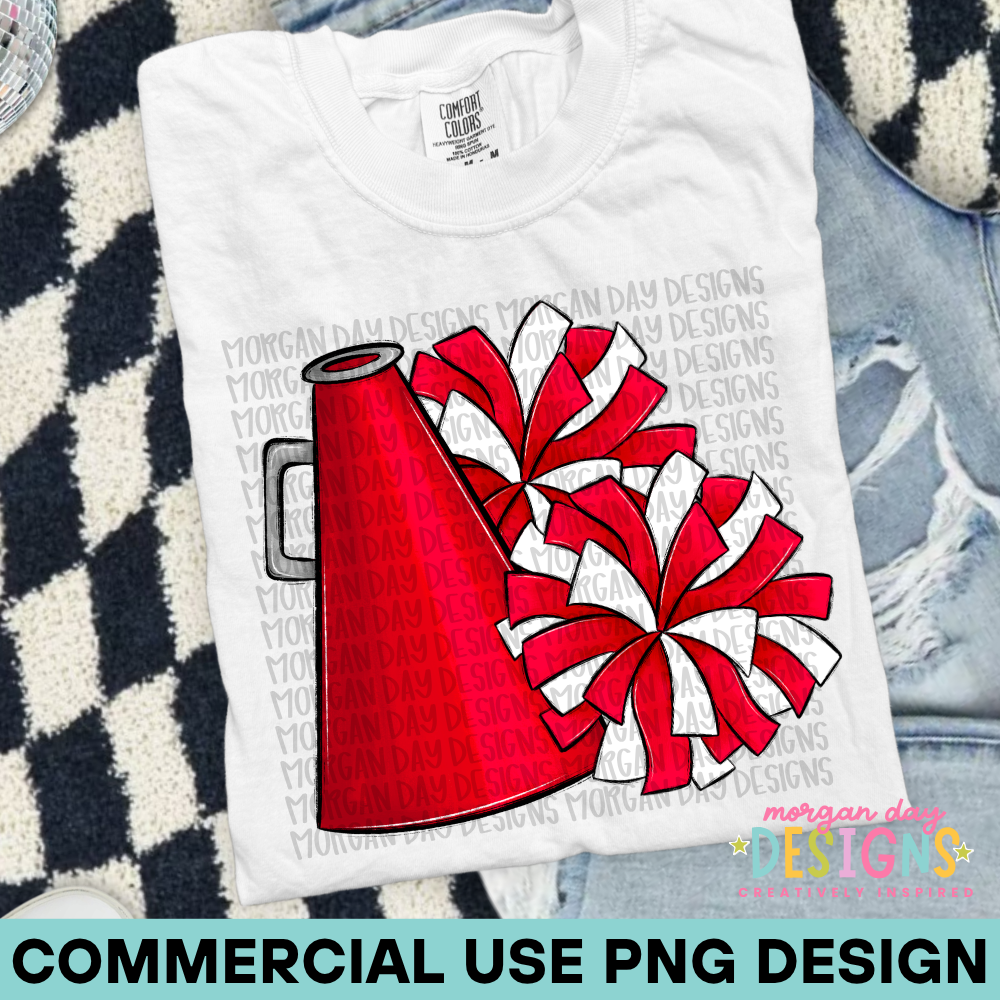 Cheer Red PNG Design