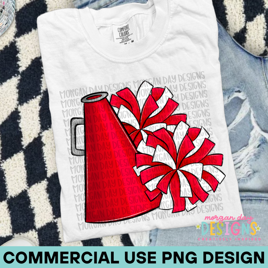 Cheer Red PNG Design