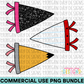 School Pennant Flag PNG Bundle