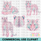 Pastel Tiger Clipart Bundle
