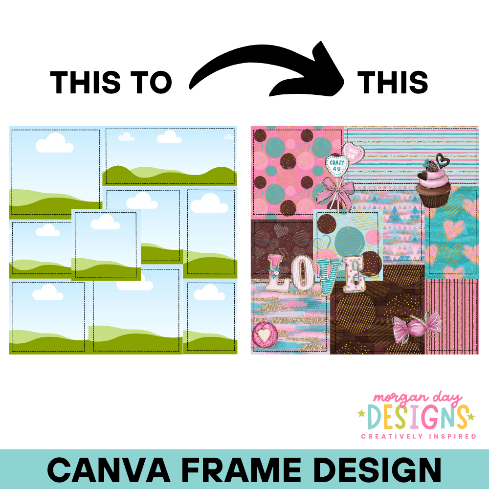 Patchwork Seamless Background Canva Frame