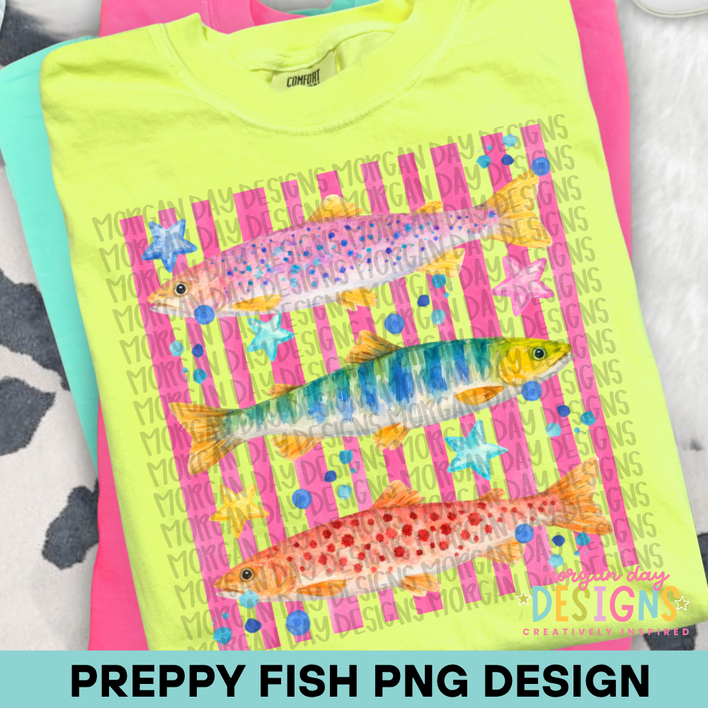 Preppy Fish PNG Design