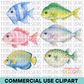 Tropical Fish Clipart Bundle
