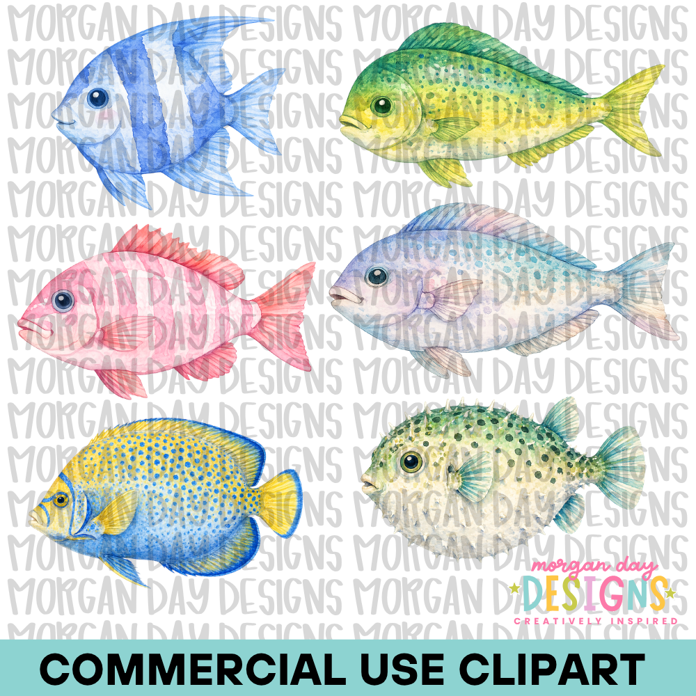 Tropical Fish Clipart Bundle