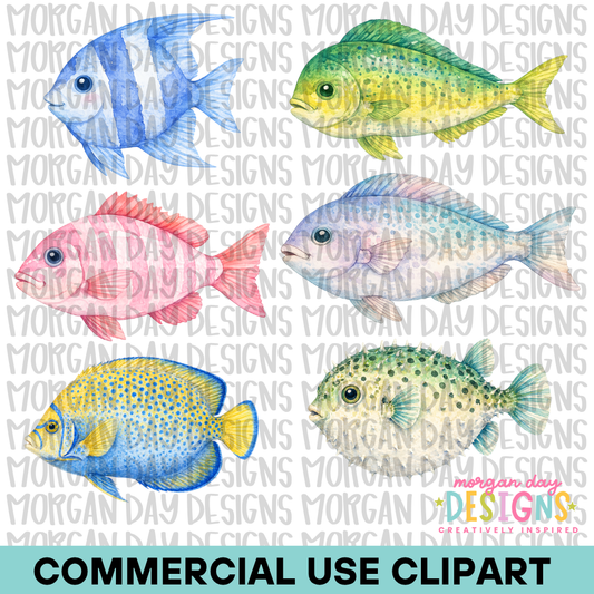 Tropical Fish Clipart Bundle