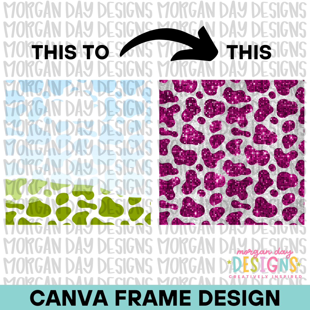 Cow Background Canva Frame