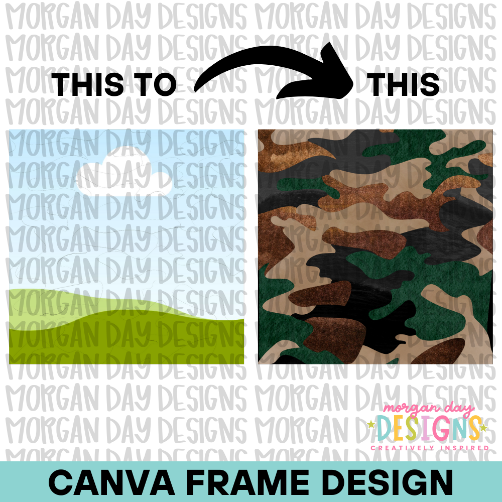 Camo Background Canva Frame