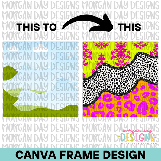 Wavy Background Canva Frame