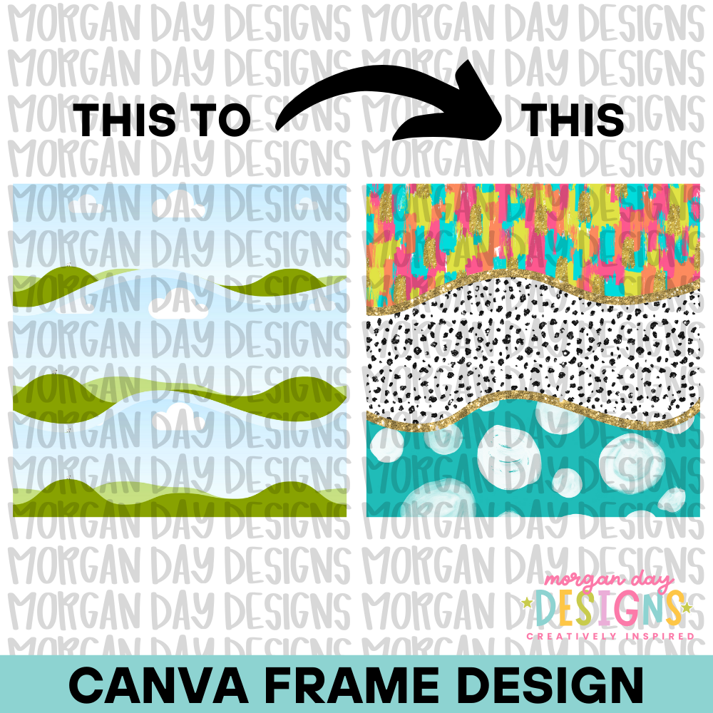 Wavy Background Canva Frame