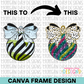 Coquette Ornament Canva Frame