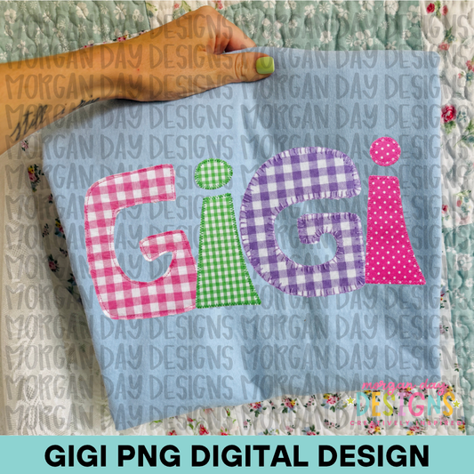 Applique Gigi PNG Design