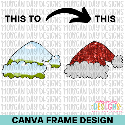 Santa Hat Canva Frame
