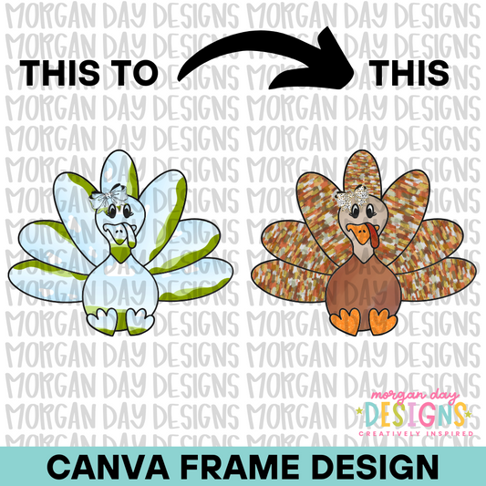 Coquette Turkey Canva Frame