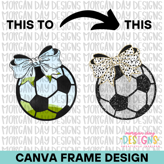 Coquette Soccer Canva Frame