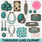 Turquois Luxe Clipart Bundle