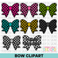 Checkered Bow Clipart Bundle