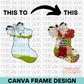 Christmas Stocking Canva Frame