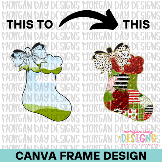 Christmas Stocking Canva Frame