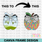 Coquette Apple Canva Frame