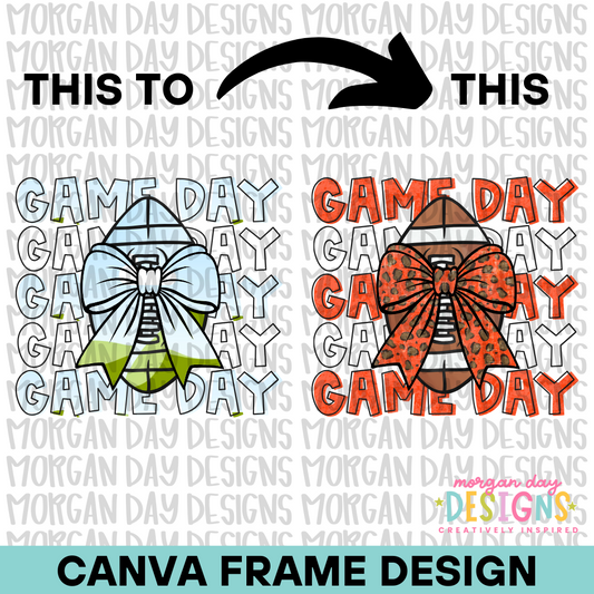 Game Day Football Canva Frame